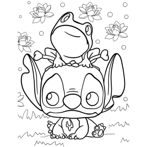 Stitch e o Sapo em Aventuras no Jardim