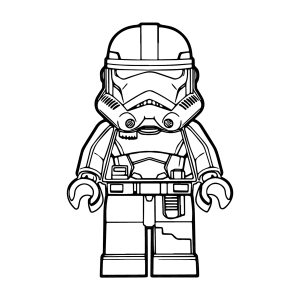 Stormtrooper em versão Lego para colorir