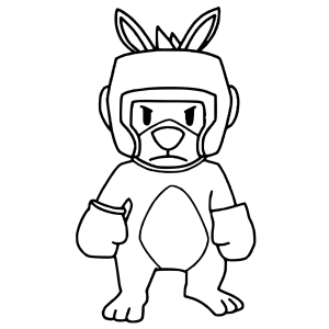 Stumble Guy fantasiado de coelhinho para colorir