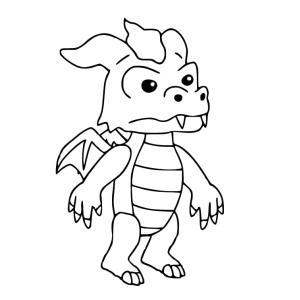 Stumble Guy fantasiado de dragão para colorir