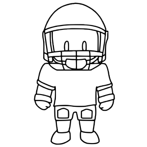 Stumble Guy jogador de futebol americano para colorir