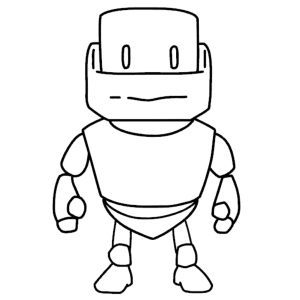 Stumble Guy sorridente de capacete para colorir