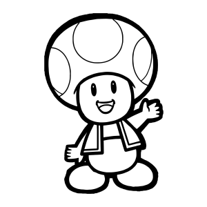 Toad sorridente para colorir