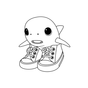 Tralalero Tralala fofinho de tênis para colorir