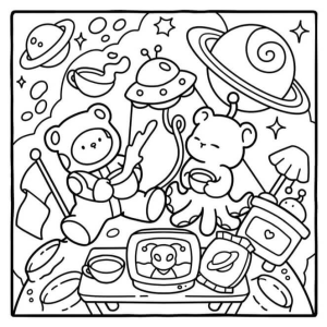 Ursinhos Astronautas em Missão Espacial