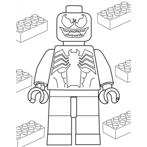 Venom versão Lego para colorir