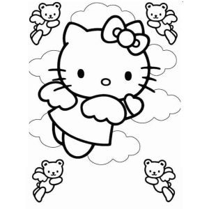 Voando com a Hello Kitty e Seus Ursos Anjos