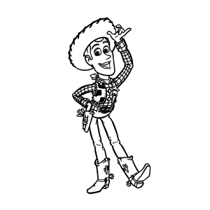 Woody pulando de alegria para colorir