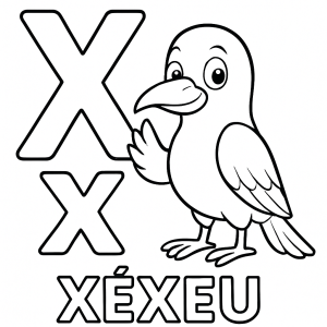 X de Xéxeu para Colorir