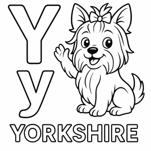 Y de Yorkshire para Colorir