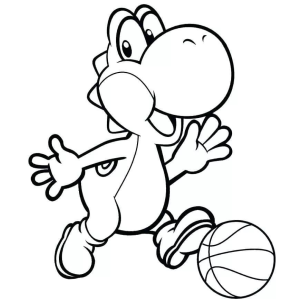 Yoshi em Ação: Diversão com Basquete