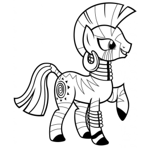 Zecora, a zebra da floresta para colorir
