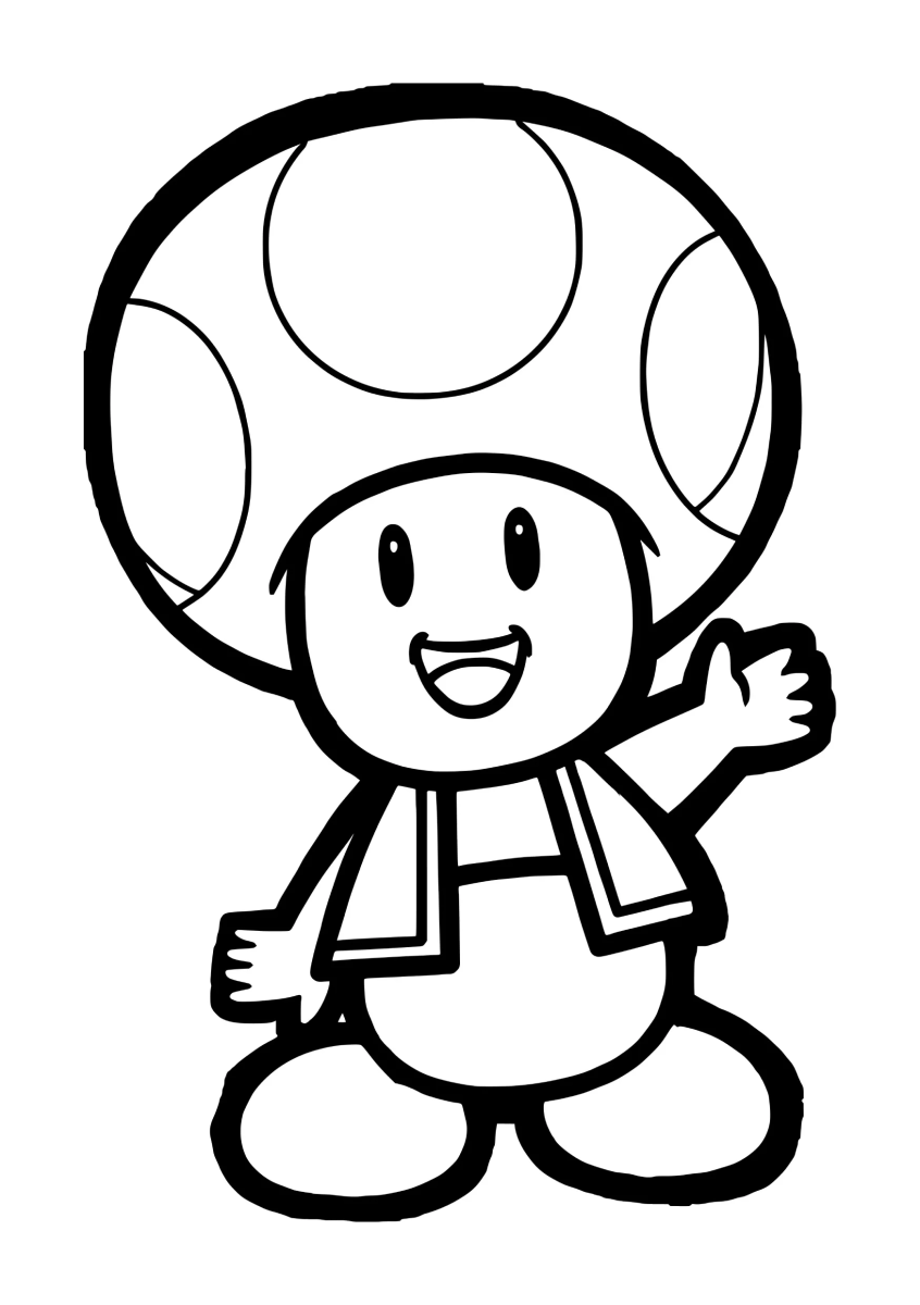 Toad sorridente para colorir