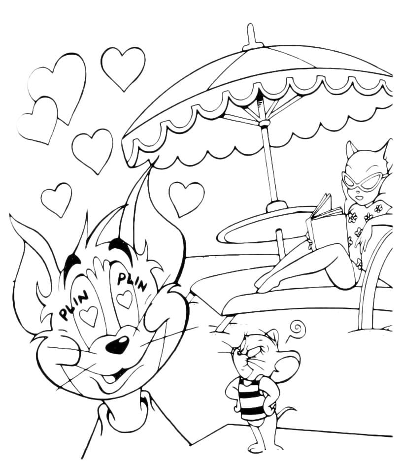 Tom Encantado na Praia com Toodles