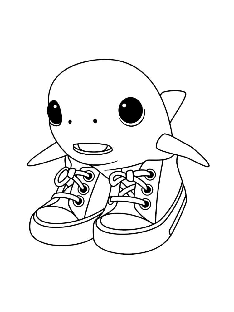 Tralalero Tralala fofinho de tênis para colorir