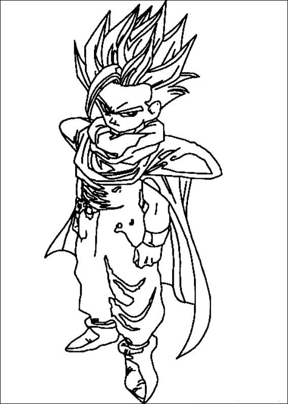 Trunks em Ação: Pronto para Colorir
