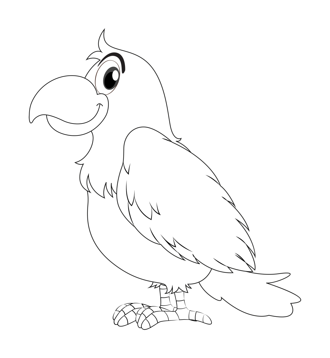 Tucano de plumagem detalhada para colorir