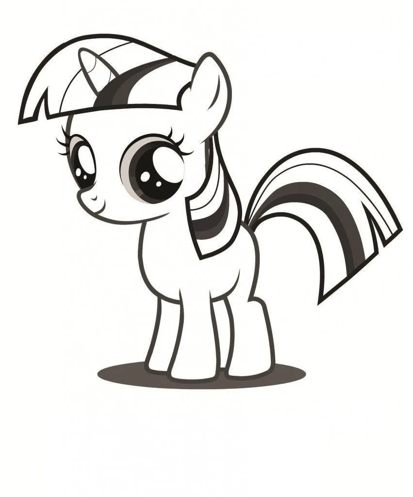 Twilight Sparkle pequenininha para colorir