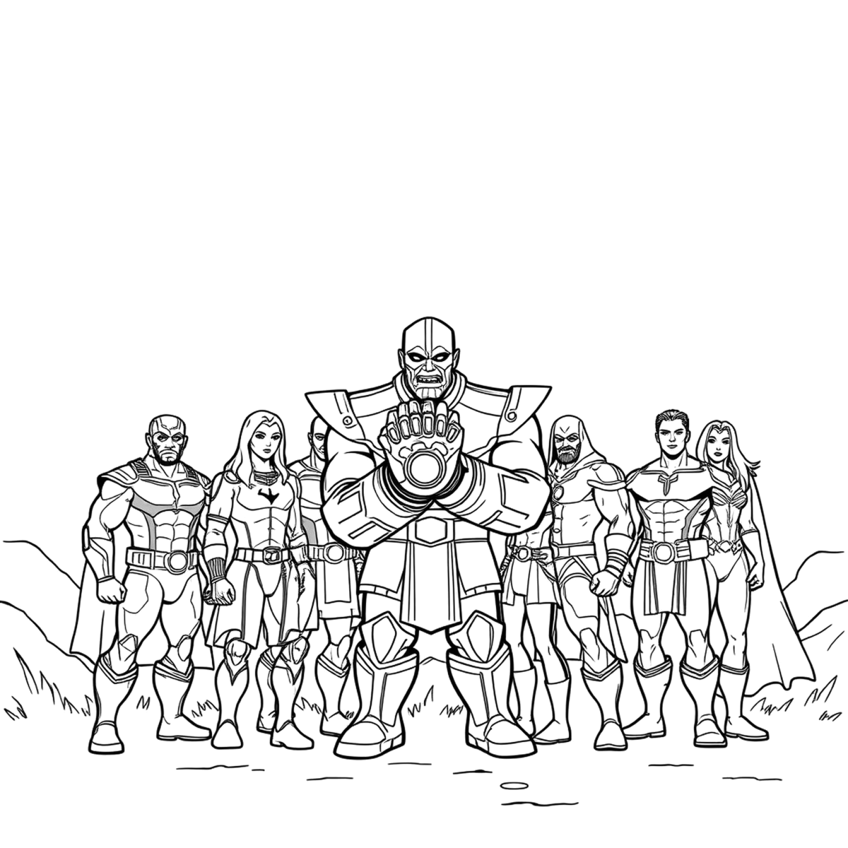 Ultron e seu exército de robôs para colorir