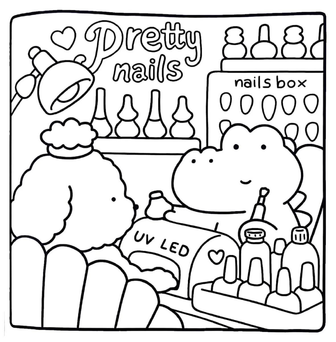 Ursinho pintando um quadro no ateliê para colorir