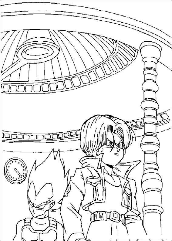 Vegeta e Trunks na Sala do Tempo
