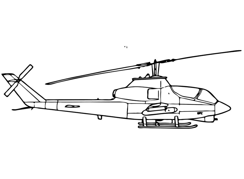 Voo Alto: Cenário de Helicóptero para Colorir