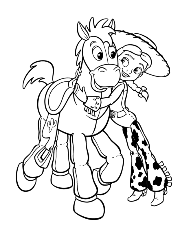 Woody e Bala no Alvo lado a lado para colorir