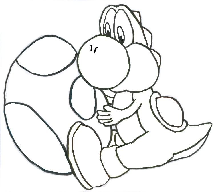 Yoshi e seu Ovo: Uma Aventura para Colorir