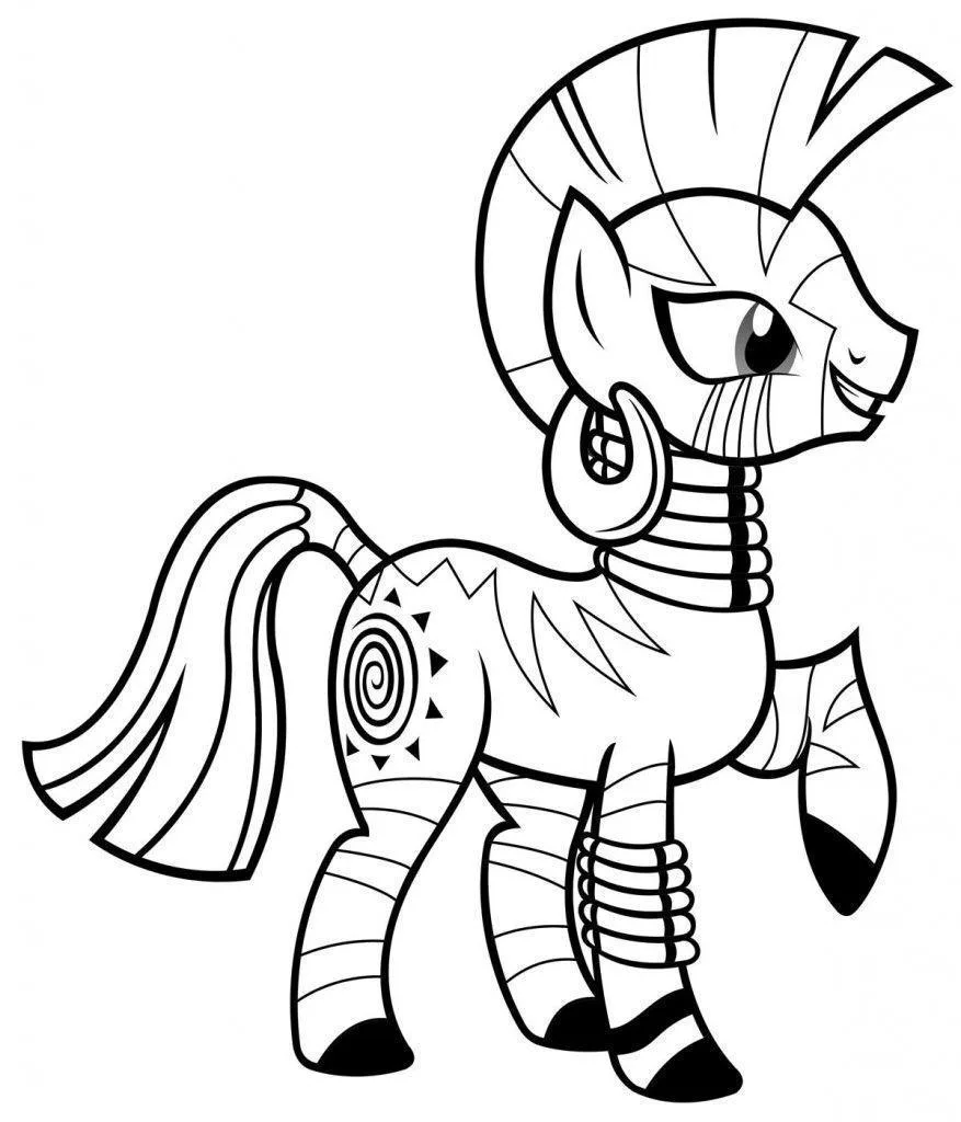 Zecora, a zebra da floresta para colorir